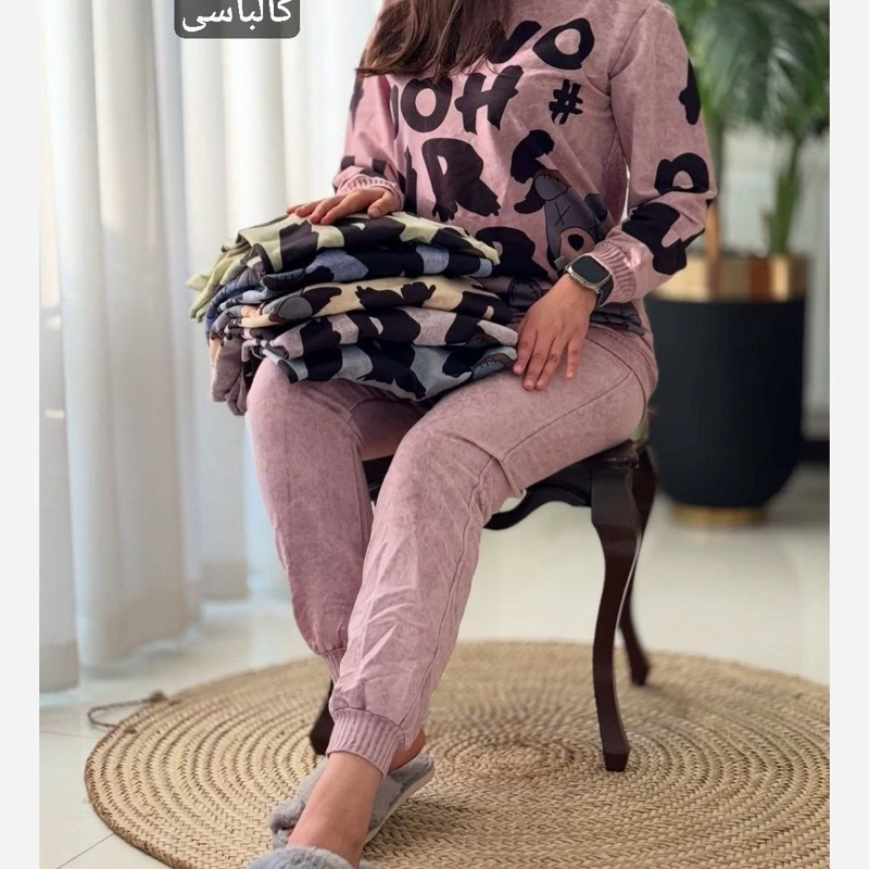ست بلوز شلوار آدانا جنس پنبه ای سنگشور
