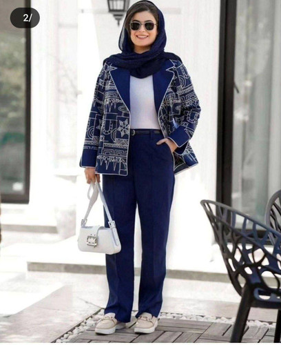 کت شلوار زنانه فاخر جنس مازراتی