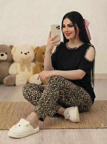 تیشرت شلوار زنانه پرنس جنس ویسکوز کش