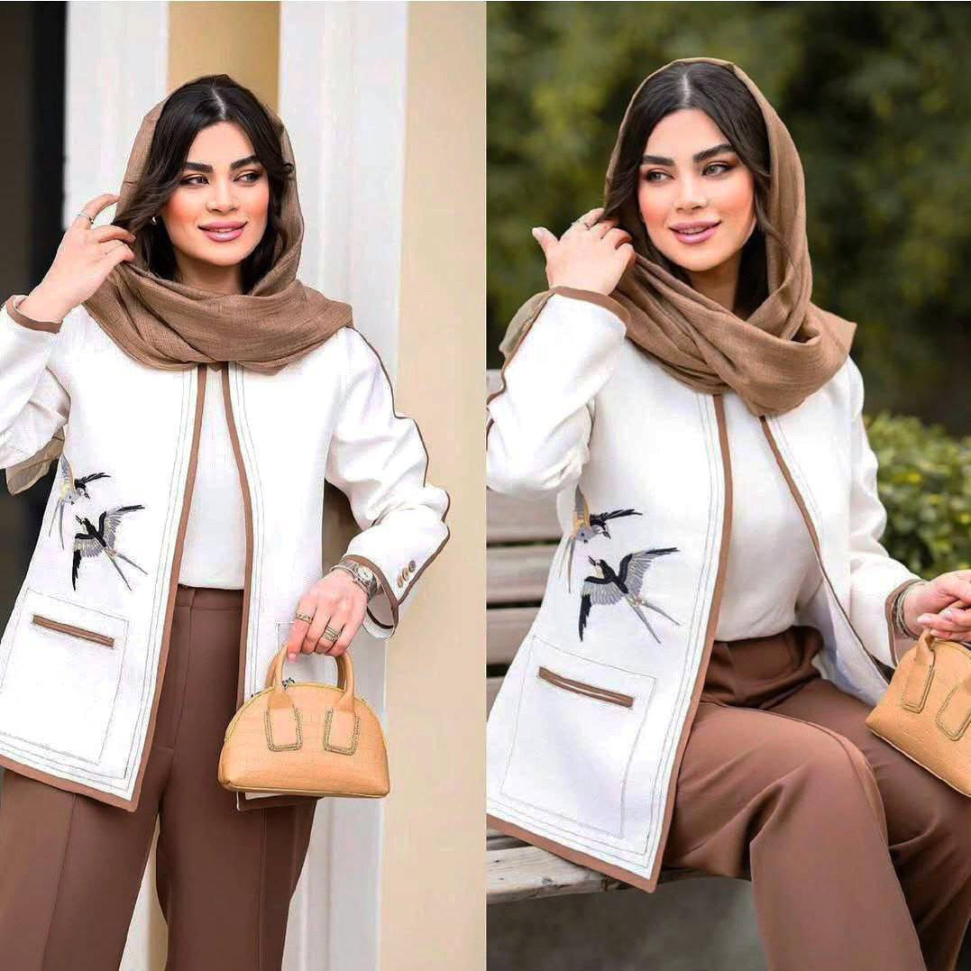 کت تک زنانه پرستو جنس کرپ مازراتی