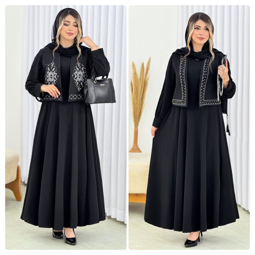 ست پیراهن و جلیقه جنس مازراتی و الیزه