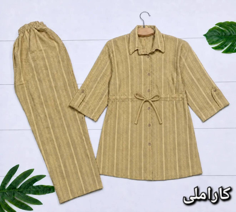ست مانتو شلوار دلدار جنس شانتون