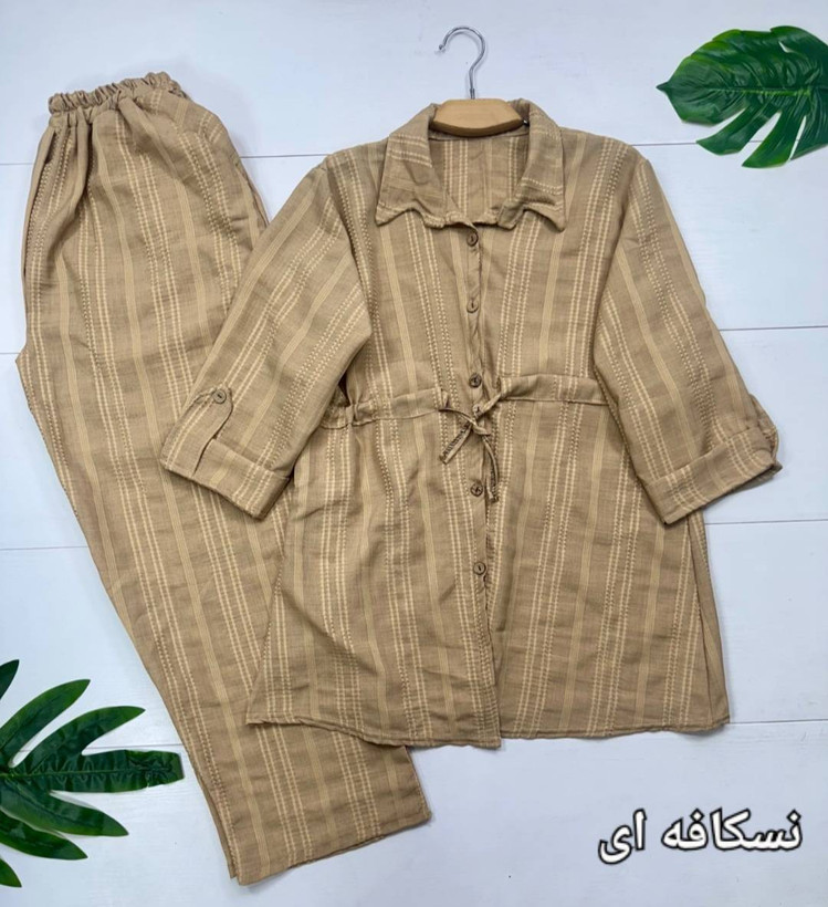 ست مانتو شلوار دلدار جنس شانتون