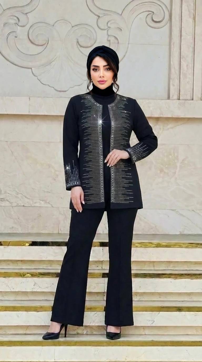 کت شلوار مجلسی زنانه خوشه جنس مازراتی درجه یک