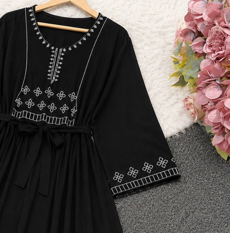 پیراهن ساحلی گندم جنس نخی