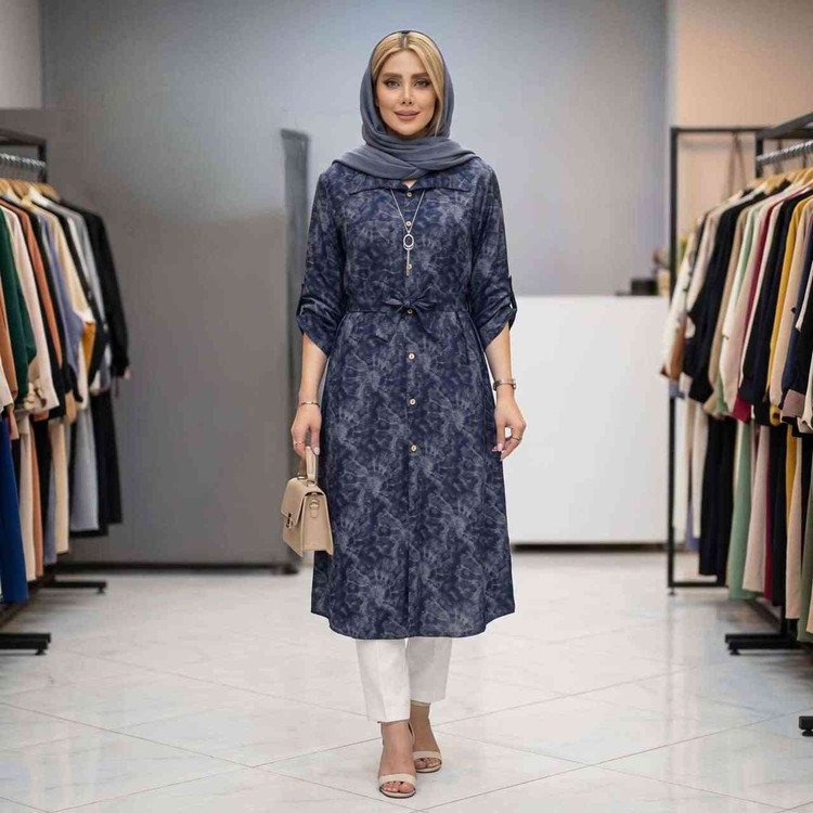 مانتو بلند گازوئیلی آوینا جنس سوفیا