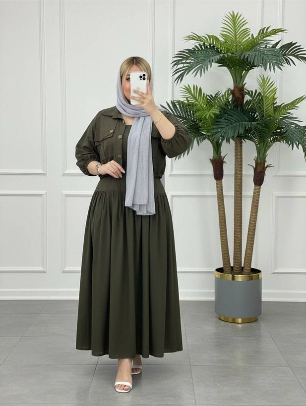 کت سارافون زنانه بلوط جنس لینن