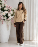 بلوز شلوار نیم زیپ polo و alo جنس گلکسی نخ پنبه