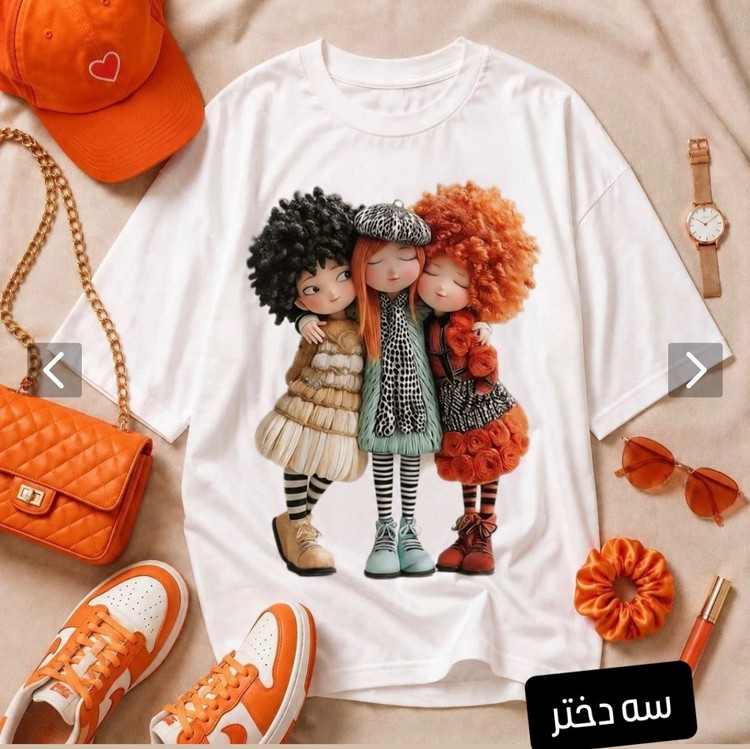 تیشرت لانگ فانتزی جنس سوپر نخ پنبه